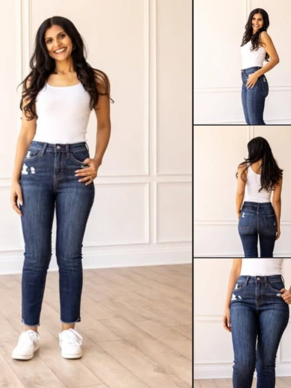 The Juliette Dark Wash Distressed Jeans SIZE 6
